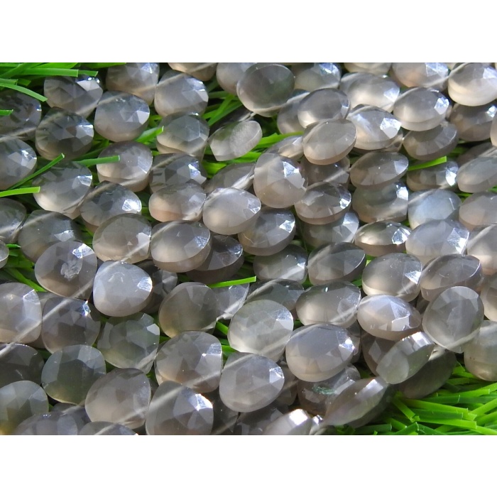 Gray Moonstone Micro Faceted Hearts Shape Teardrop,Drop,Handmade,Loose Bead 6Inch Strand 7X7MM Approx Wholesaler Supplies (pme)BR2 | Save 33% - Rajasthan Living 5