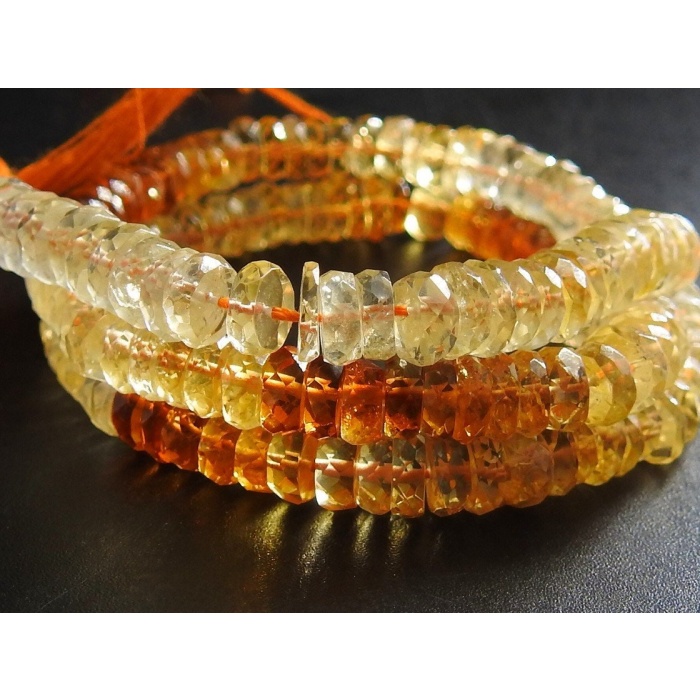 Citrine Tyres,Coin,Button,Wheel,Beads,Faceted,Shaded,Loose Stone 100%Natural 14Inch Strand Wholesaler Supplies (Pme)T1 | Save 33% - Rajasthan Living 5