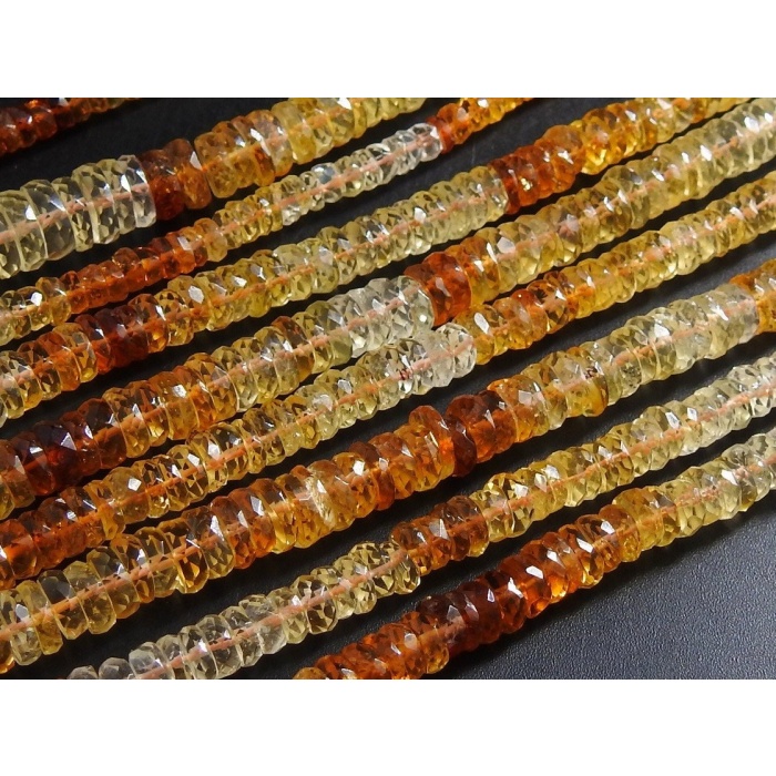 Citrine Tyres,Coin,Button,Wheel,Beads,Faceted,Shaded,Loose Stone 100%Natural 14Inch Strand Wholesaler Supplies (Pme)T1 | Save 33% - Rajasthan Living 6