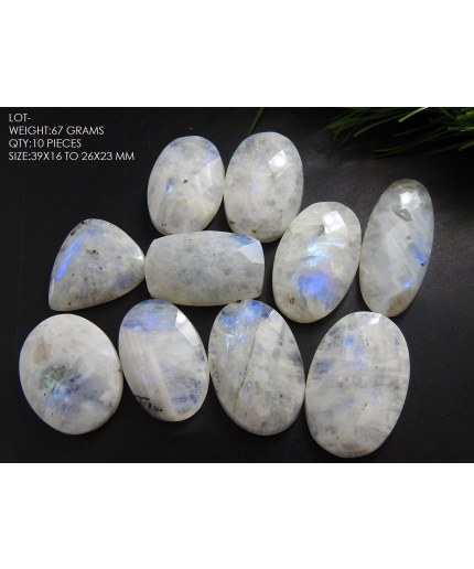 White Rainbow Moonstone Cabochon,Faceted,Fancy Shape,Gemstone,Handmade,Loose Stone,Pendent,For Jewelry Making C1 | Save 33% - Rajasthan Living 3