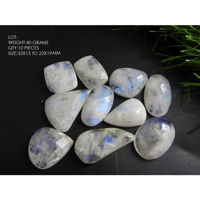 White Rainbow Moonstone Cabochon,Faceted,Fancy Shape,Gemstone,Handmade,Loose Stone,Pendent,For Jewelry Making C1 | Save 33% - Rajasthan Living 8