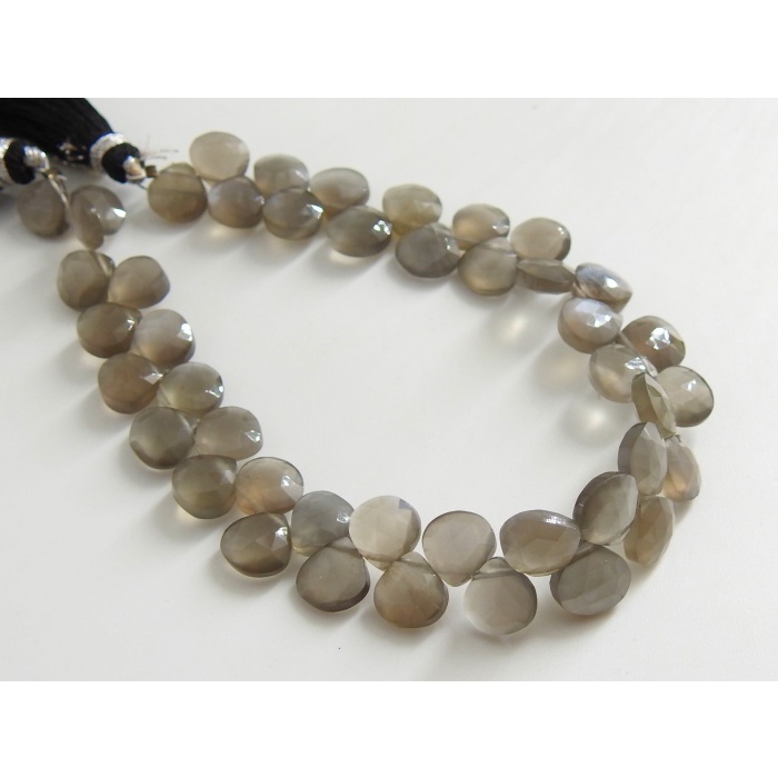 Gray Moonstone Micro Faceted Hearts Shape Teardrop,Drop,Handmade,Loose Bead 6Inch Strand 7X7MM Approx Wholesaler Supplies (pme)BR2 | Save 33% - Rajasthan Living 7