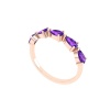 Natural Amethyst 14K Solid Stacking Ring, Rose Gold Statement Ring For Women, February Birthstone Cluster Ring For Her, Everyday Gemstone | Save 33% - Rajasthan Living 20