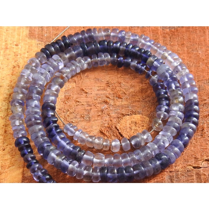 Iolite Smooth Roundel Bead,Handmade,Multi Shaded,Loose Stone,Necklace,For Making Jewelry,Blue,Wholesaler 16Inch 4MM Approx 100%Natural B10 | Save 33% - Rajasthan Living 12