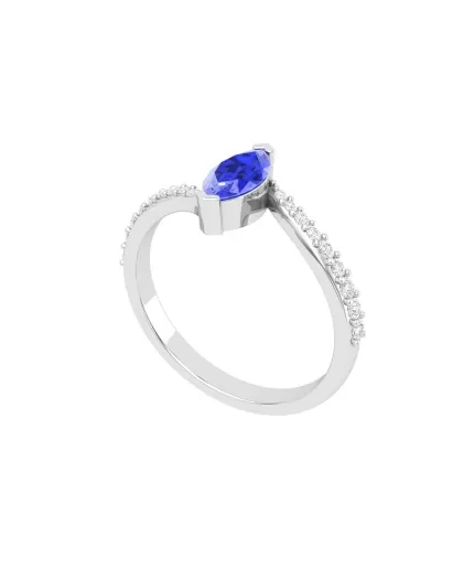 14K Dainty Natural Tanzanite Statement Ring, Everyday Gemstone Ring For Women, Gold Wedding Ring For Her, December Birthstone Promise Ring | Save 33% - Rajasthan Living 3