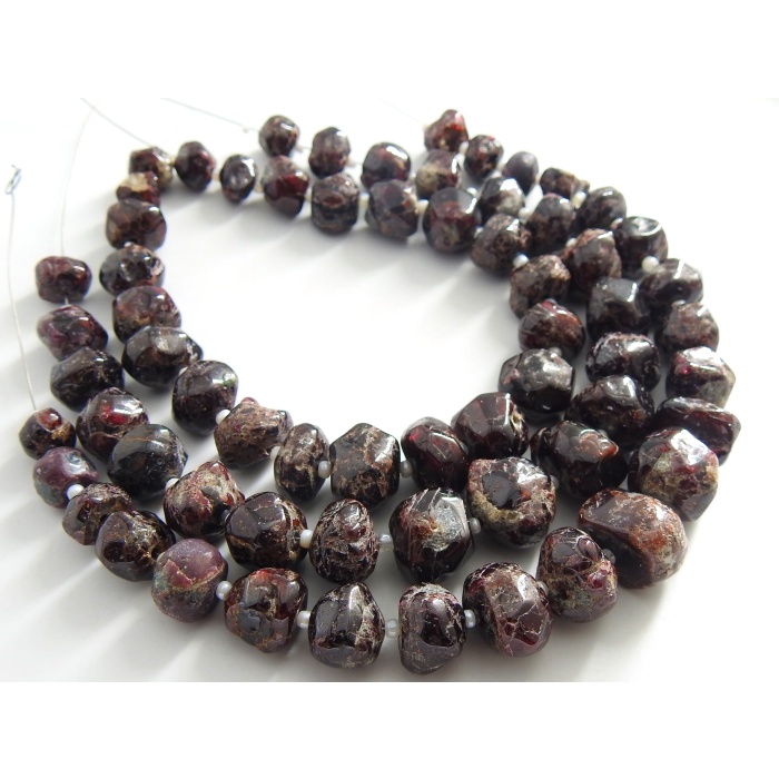 Garnet Natural Rough Roundel Beads,Loose Raw,Polished,Minerals,For Making Jewelry,One Of A Kind,Wholesaler,Supplies 8Inch Strand R2 | Save 33% - Rajasthan Living 7