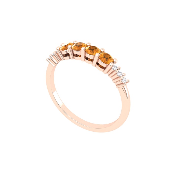 Dainty 14K Gold Natural Citrine Ring, Everyday Gemstone Ring For Her, Handmade Jewellery For Women, November Birthstone Statement Ring | Save 33% - Rajasthan Living 10