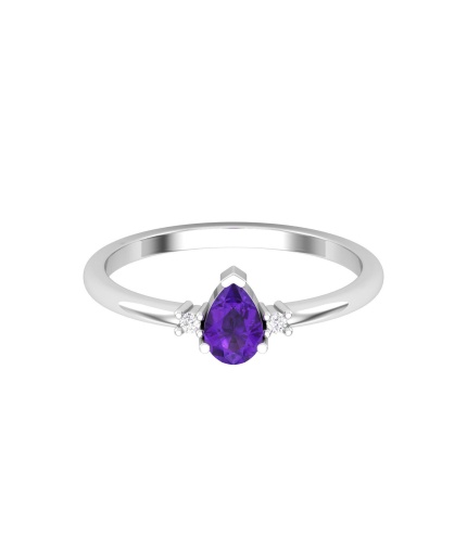 Natural Amethyst Solid 14K Gold Ring, Everyday Gemstone Ring For Her, Handmade Jewellery For Women, February Birthstone Statement Ring | Save 33% - Rajasthan Living 7