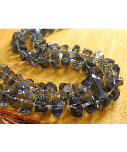 Gray Quartz Faceted Tumble,Nugget,Hydro,Irregular,Loose Stone,For Making Jewelry,Necklace,Bracelet 8Inch 8-10MM Approx (pme) | Save 33% - Rajasthan Living