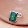 Sterling Silver Natural Certified Ct. Emerald Cut Emerald Ring Emerald Cut Birthstone Stacking Ring May Birthstone Ring  Simple Silver Ring | Save 33% - Rajasthan Living 10