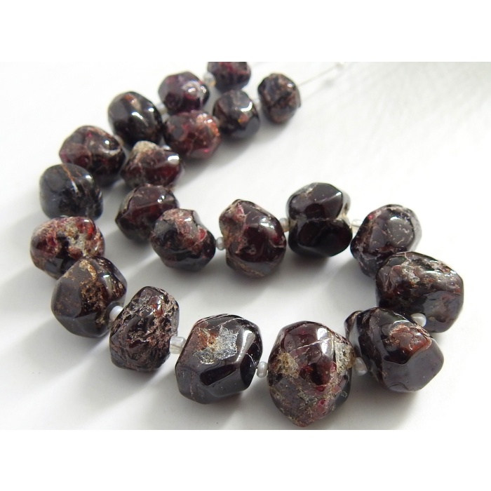 Garnet Natural Rough Roundel Beads,Loose Raw,Polished,Minerals,For Making Jewelry,One Of A Kind,Wholesaler,Supplies 8Inch Strand R2 | Save 33% - Rajasthan Living 6