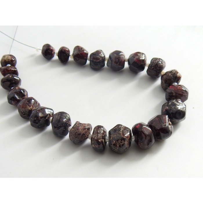 Garnet Natural Rough Roundel Beads,Loose Raw,Polished,Minerals,For Making Jewelry,One Of A Kind,Wholesaler,Supplies 8Inch Strand R2 | Save 33% - Rajasthan Living 10