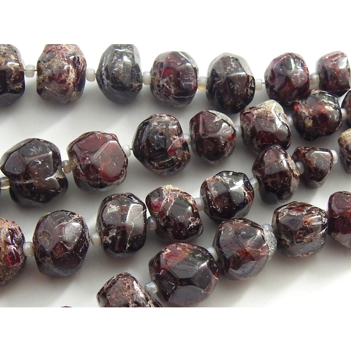 Garnet Natural Rough Roundel Beads,Loose Raw,Polished,Minerals,For Making Jewelry,One Of A Kind,Wholesaler,Supplies 8Inch Strand R2 | Save 33% - Rajasthan Living 5