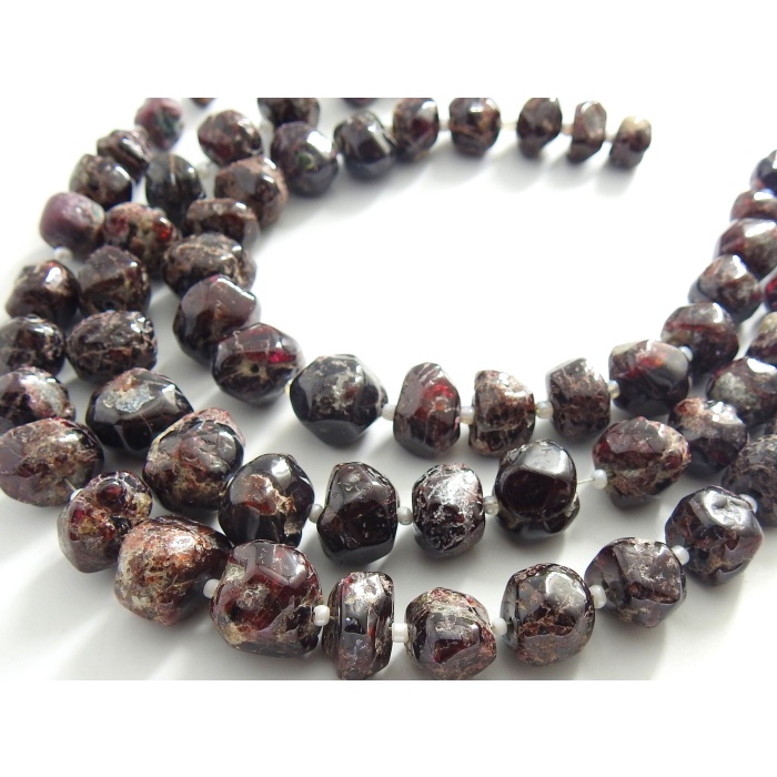 Garnet Natural Rough Roundel Beads,Loose Raw,Polished,Minerals,For Making Jewelry,One Of A Kind,Wholesaler,Supplies 8Inch Strand R2 | Save 33% - Rajasthan Living 9