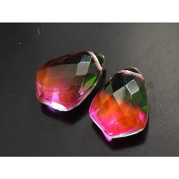 Bio Color Quartz Ties,Doublet,Faceted,Teardrop,Drop,Briolette,Earrings Pair,Glass,Hydro,Wholesaler,Supplies 15X10MM Approx PME | Save 33% - Rajasthan Living 6