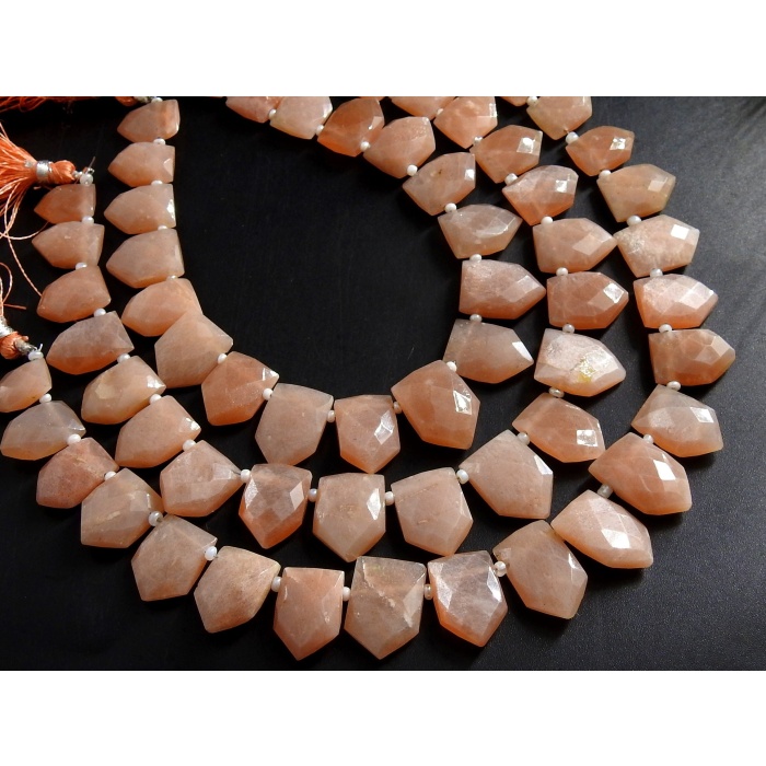 Peach Moonstone Faceted Pentagon,Fancy Cut,Briolette,Loose Stone,Handmade,Earrings Jewelry 20Piece 18X12To13X10MM Approx 100%Natural(pme)BR2 | Save 33% - Rajasthan Living 5