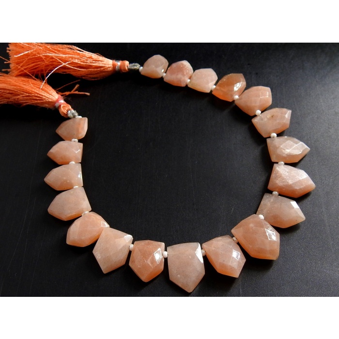 Peach Moonstone Faceted Pentagon,Fancy Cut,Briolette,Loose Stone,Handmade,Earrings Jewelry 20Piece 18X12To13X10MM Approx 100%Natural(pme)BR2 | Save 33% - Rajasthan Living 6