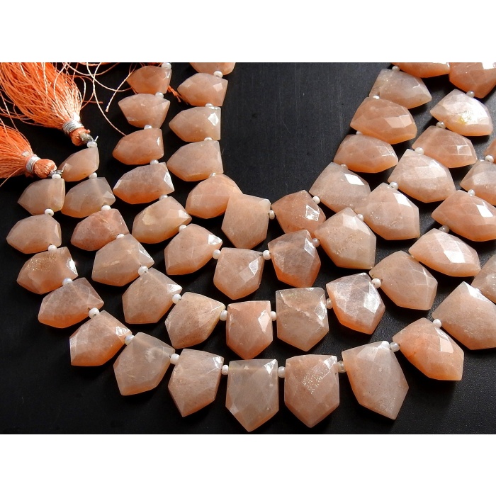 Peach Moonstone Faceted Pentagon,Fancy Cut,Briolette,Loose Stone,Handmade,Earrings Jewelry 20Piece 18X12To13X10MM Approx 100%Natural(pme)BR2 | Save 33% - Rajasthan Living 8