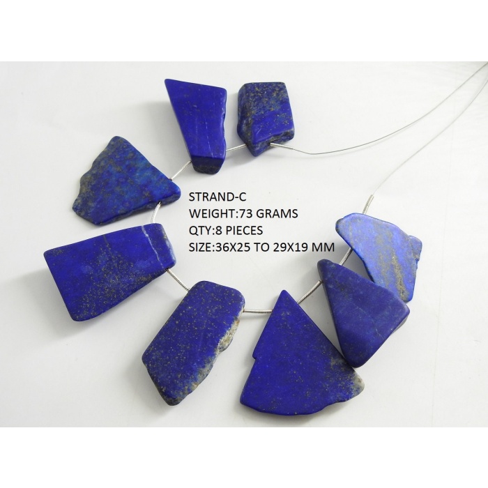 Lapis Lazuli Rough Slice,Slab,Briolette,For Making Jewelry,Loose Raw,Matte Polished,Nuggets,One Of A Kind 100%Natural R4 | Save 33% - Rajasthan Living 7