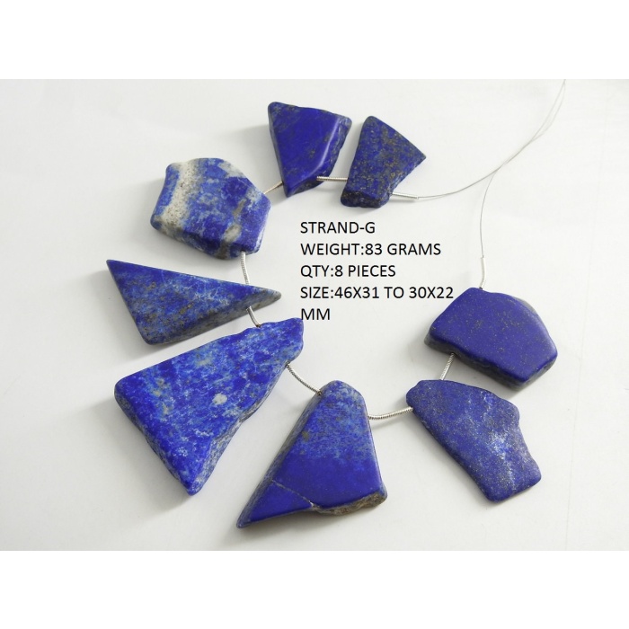 Lapis Lazuli Rough Slice,Slab,Briolette,For Making Jewelry,Loose Raw,Matte Polished,Nuggets,One Of A Kind 100%Natural R4 | Save 33% - Rajasthan Living 11