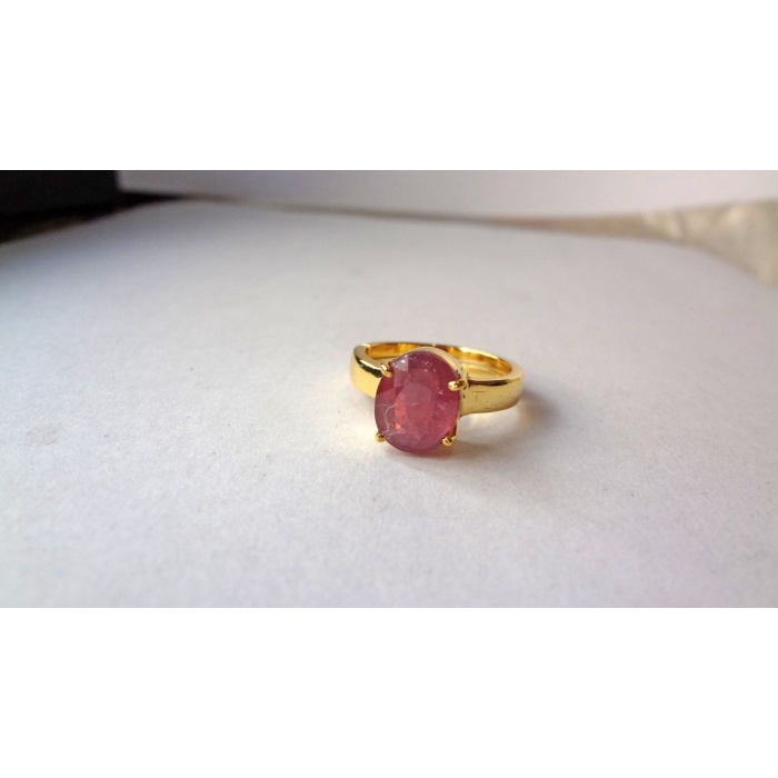 14K gold Overlay Natural Certified Red Ruby Ring 3.00 Carat 925 Sterling Silver Ring For Women (use as gift or for self wearing) | Save 33% - Rajasthan Living 5