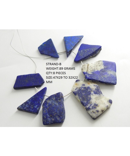 Lapis Lazuli Rough Slice,Slab,Briolette,For Making Jewelry,Loose Raw,Matte Polished,Nuggets,One Of A Kind 100%Natural R4 | Save 33% - Rajasthan Living 3