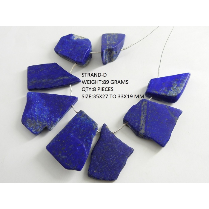 Lapis Lazuli Rough Slice,Slab,Briolette,For Making Jewelry,Loose Raw,Matte Polished,Nuggets,One Of A Kind 100%Natural R4 | Save 33% - Rajasthan Living 8