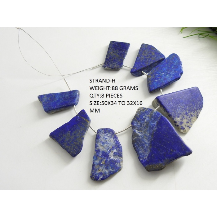 Lapis Lazuli Rough Slice,Slab,Briolette,For Making Jewelry,Loose Raw,Matte Polished,Nuggets,One Of A Kind 100%Natural R4 | Save 33% - Rajasthan Living 12