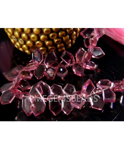 Kunzite Pink Hydro Quartz Briolette,Faceted,Fancy,Hut,Pentagon,Trapezoid,Marquise,Crown Cut,Teardrop 14Piece 12X8To11X7MM (PME) | Save 33% - Rajasthan Living 5