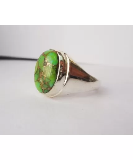 Turquoise Ring, Gemstone Ring, 925 Solid Sterling Silver Ring, Green Copper Turquoise Ring, Handmade Ring, Statement Ring, Gift Ring for her | Save 33% - Rajasthan Living 3