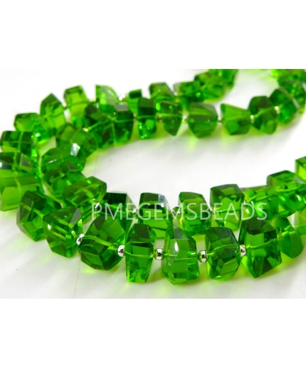 Chrome Green Quartz Faceted Tumble,Nugget,Hydro,Irregular,Loose Stone,For Making Jewelry,Necklace,Bracelet 8Inch 8-10MM Approx (pme) | Save 33% - Rajasthan Living