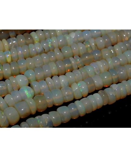 Australian Opal Handmade Roundel Bead,Smooth,Unique Stone,Irregular Shape,Multi Fire,Loose,Wholesaler,Supplies,18Inch 4To7MM Approx (WM) | Save 33% - Rajasthan Living