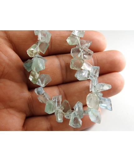 Aquamarine Faceted Briolette,Fancy Cut,Tumble,Nugget,8Inch 12X6To7X6MM Approx,Wholesaler,Supplies,100%Natural BR4 | Save 33% - Rajasthan Living