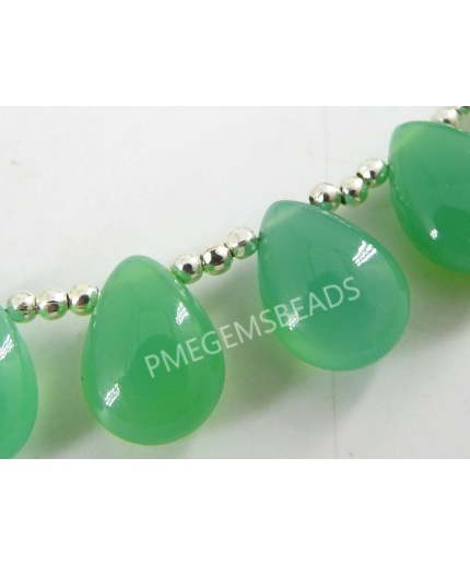 Chrysoprase Green Chalcedony Smooth Teardrop,Drop,Briolette,Earring Pair,For Making Jewelry,Wholesaler,Supplies 14X10MM Approx,PME-CY1 | Save 33% - Rajasthan Living