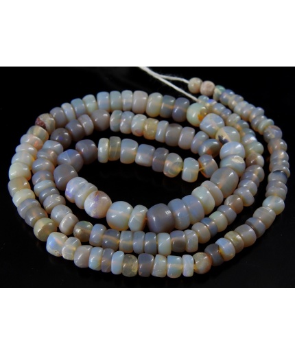 Australian Opal Smooth Roundel Bead,Handmade,Loose Stone,Irregular Shape,Multi Fire,Wholesaler,Supplies,18Inch 4To7MM Approx,100%Natural-WM | Save 33% - Rajasthan Living