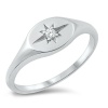 Natural 6.25 Carat White Sapphire Northern Star Ring 925 Sterling Silver Band Ring for Men’s Women’s Christmas Gift Ring | Save 33% - Rajasthan Living 7