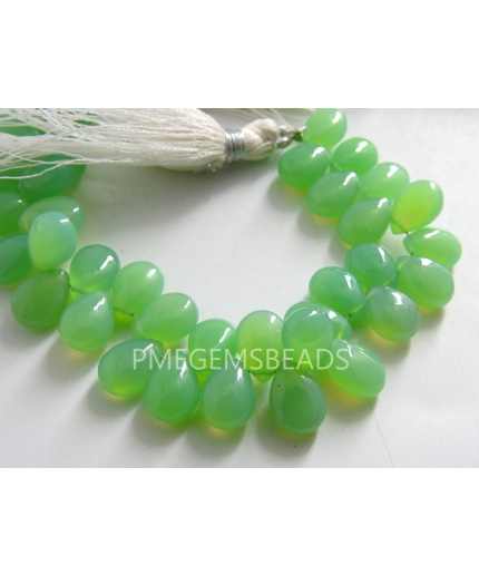 10X7MM Pair,Chrysoprase Green Chalcedony Smooth Teardrop,Loose Stone,Handmade,For Making Jewelry,Wholesale Price,New Arrival PME-CY1 | Save 33% - Rajasthan Living 3