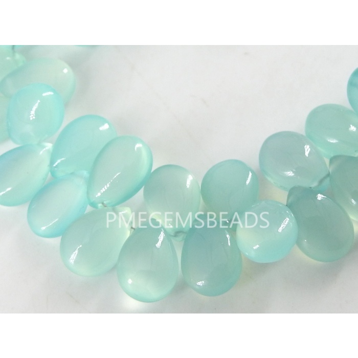 10X7MM Pair,Aqua Blue Chalcedony Smooth Teardrop,Loose Stone,Handmade,For Making Jewelry,Wholesale Price,New Arrival PME-CY1 | Save 33% - Rajasthan Living 5