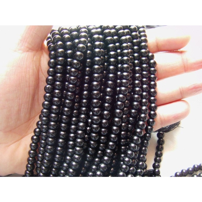 Black Onyx Smooth Spheres Ball Bead,Roundel,Round,Loose Stone,16Inch Strand 5-6MM Approx,Wholesale Price,New Arrival B10 | Save 33% - Rajasthan Living 6