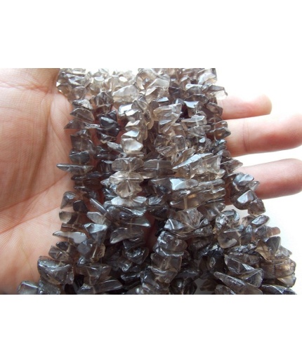 Smoky Quartz Rough Beads,Uncut,Chip,Anklets,Nuggets 16Inch Strand 20X10To7X5MM Approx Wholesale Price New Arrival 100%Natural R3 | Save 33% - Rajasthan Living