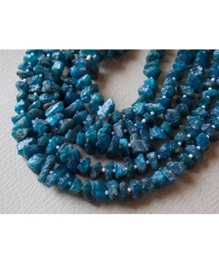 Neon Blue Apatite Rough Beads,Anklet,Chip,Uncut,Nugget 100%Natural 10X6To5X4MM Approx Wholesale Price New Arrival RB5 | Save 33% - Rajasthan Living 3