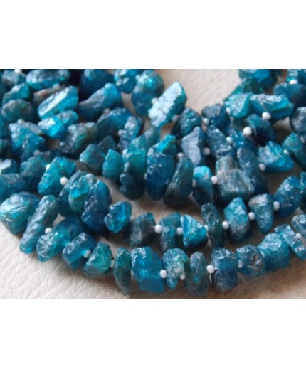 Neon Blue Apatite Rough Beads,Anklet,Chip,Uncut,Nugget 100%Natural 10X6To5X4MM Approx Wholesale Price New Arrival RB5 | Save 33% - Rajasthan Living