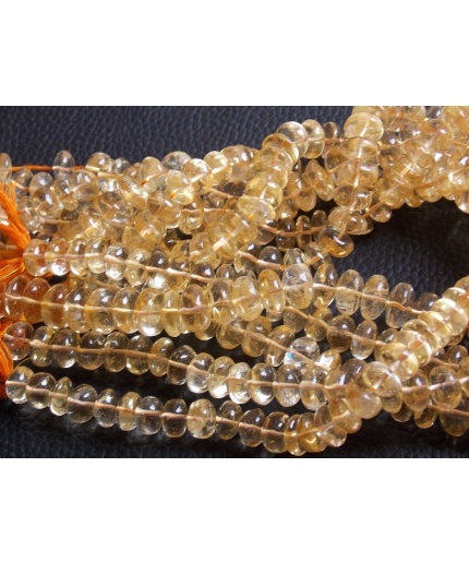 10Inch Strand,Citrine Smooth Roundel Beads,Loose Stone,Handmade,Necklace,For Jewelry Making,Wholesale Price,New Arrival,100%Natural B11 | Save 33% - Rajasthan Living