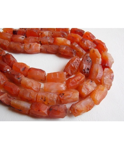 Carnelian Hammered Bead,Loose Rough,Tube Shape,Nuggets,Cylinder,Drum,16Piece 20X12To15X10MM Approx,Wholesaler,Supplies,100%Natural R1 | Save 33% - Rajasthan Living 3