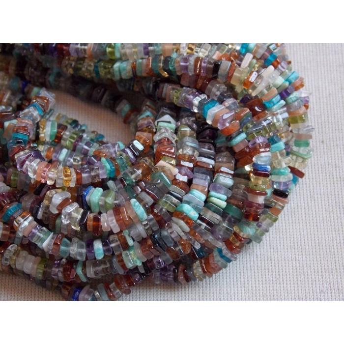 100%Natural,Mix Gemstone Smooth Heishi,Square,Cushion,Disco Bead,Wholesale Price,New Arrival,16Inch Strand (pme)H2 | Save 33% - Rajasthan Living 7