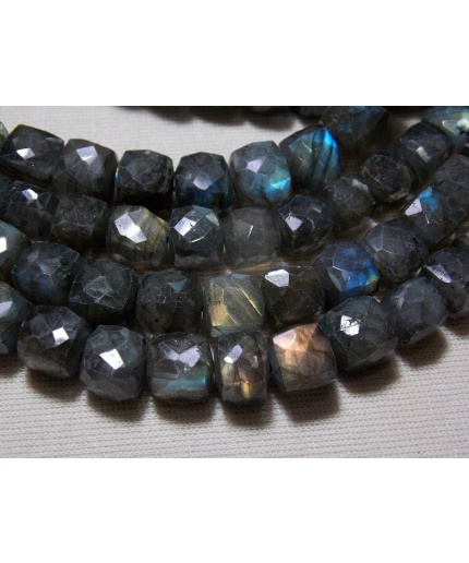 Labradorite Faceted Cube,Box,Cuboid,Loose Beads,Multi Fire,Handmade,Moonstone,For Making Jewelry 13Inch 7MM Approx 100%Natural (pme)CB1 | Save 33% - Rajasthan Living 3