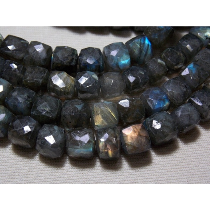 Labradorite Faceted Cube,Box,Cuboid,Loose Beads,Multi Fire,Handmade,Moonstone,For Making Jewelry 13Inch 7MM Approx 100%Natural (pme)CB1 | Save 33% - Rajasthan Living 6