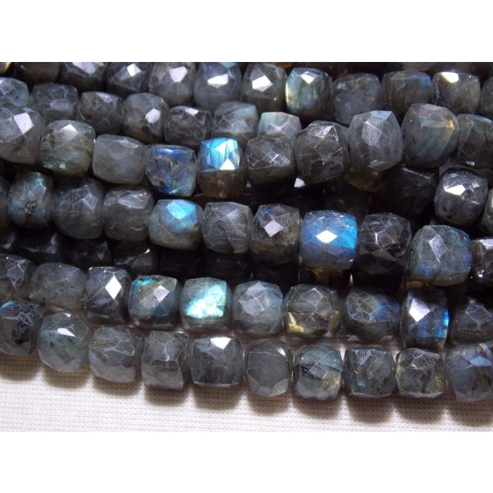 Labradorite Faceted Cube,Box,Cuboid,Loose Beads,Multi Fire,Handmade,Moonstone,For Making Jewelry 13Inch 7MM Approx 100%Natural (pme)CB1 | Save 33% - Rajasthan Living 7