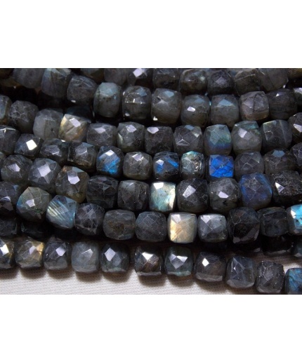 Labradorite Faceted Cube,Box,Cuboid,Loose Beads,Multi Fire,Handmade,Moonstone,For Making Jewelry 13Inch 7MM Approx 100%Natural (pme)CB1 | Save 33% - Rajasthan Living