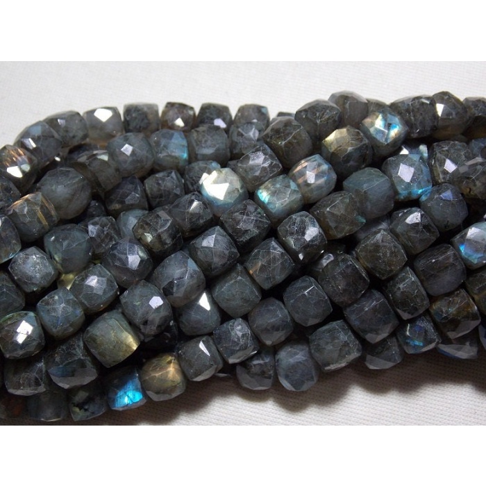 Labradorite Faceted Cube,Box,Cuboid,Loose Beads,Multi Fire,Handmade,Moonstone,For Making Jewelry 13Inch 7MM Approx 100%Natural (pme)CB1 | Save 33% - Rajasthan Living 8